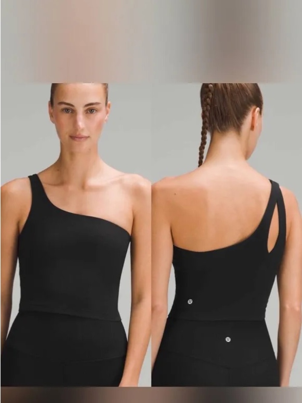 lululemon athletica Ribbed Nulu Asymmetrical Yoga Tank Top Black 12